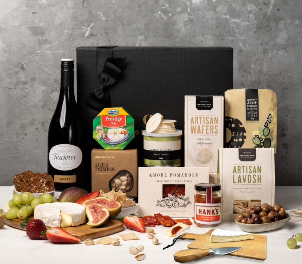 Prestige Brie Cheese and Wine Hamper - Charityhampers.com.au - GB